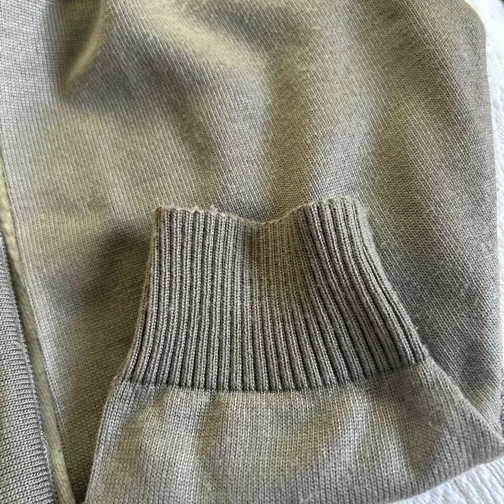 VTG 80s 90s Pronto Uomo Pullover Sweater Mens XL Long Sleeve Beige Tan Cream USA